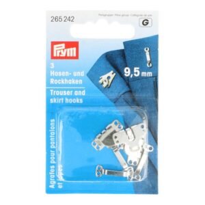 Prym Broek- en rokhaken met staven 9.5mm zilver - 3st