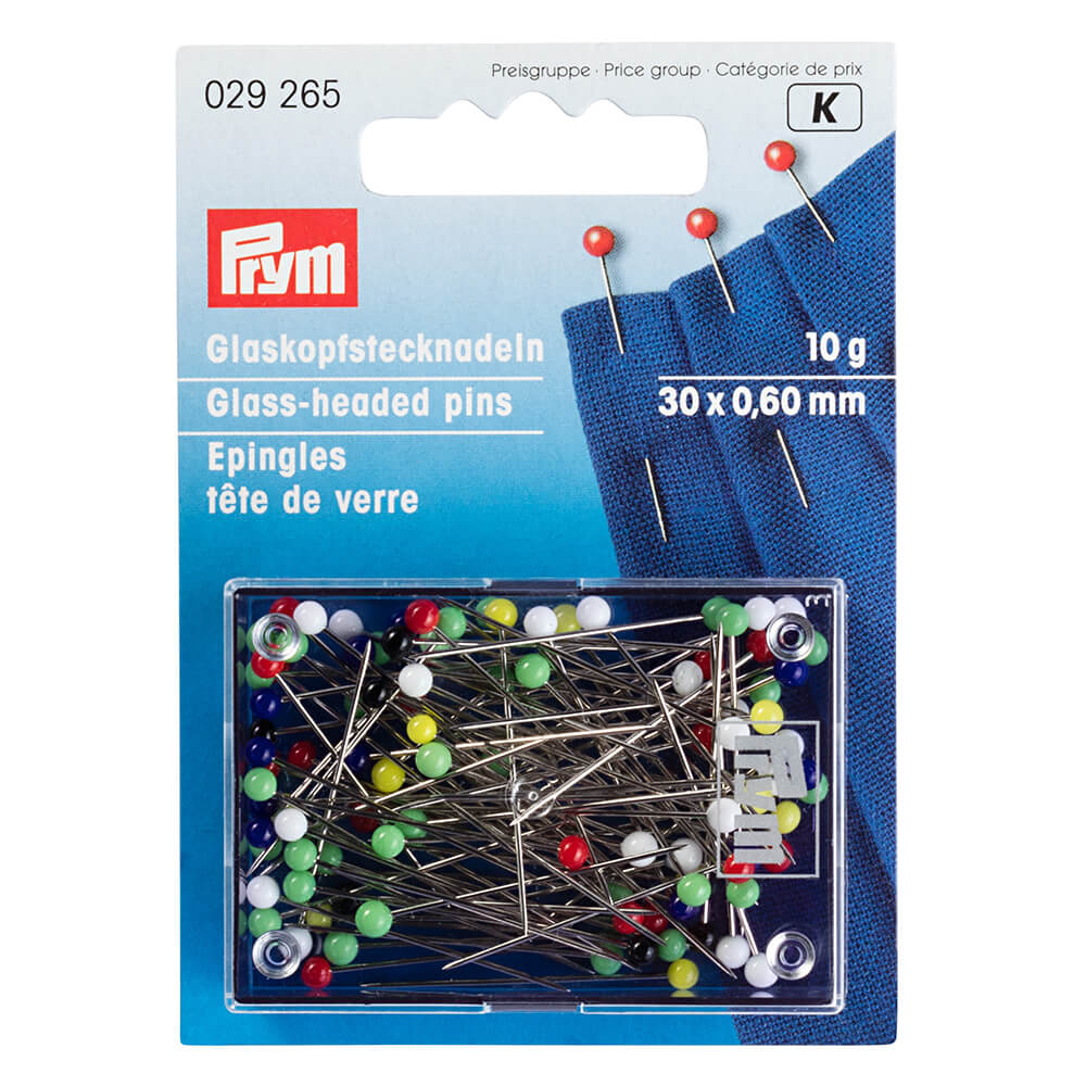 Prym Glaskopspelden assortiment 0.60x30mm zilver Prym Glaskopspelden assortiment 0.60x30mm zilver