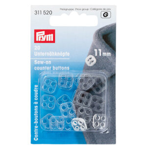Prym Contraknopen kunststof 11mm transparant 20st