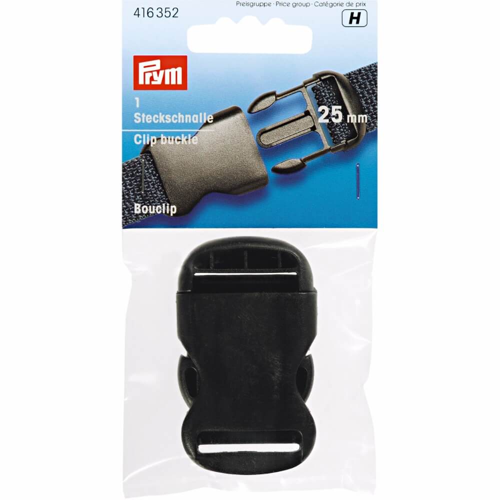 Prym Klikgespen sterk kunststof 25mm zwart Prym Klikgespen sterk kunststof 25mm zwart