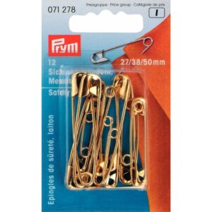Prym Veiligheidsspelden assortiment 27-38-50mm goud 12st