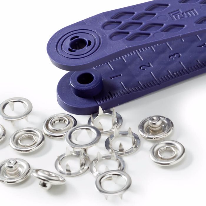 Prym naaivrije drukknopen jersey tandring 10mm zilver Prym naaivrije drukknopen jersey tandring 10mm zilver