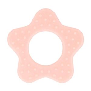 Opry bijtring ster met noppen 65mm roze