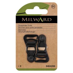 Milward Jarretelclips kunststof zwart 2stuks