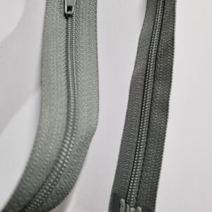 Fijne deelbare rits 60cm asgrijs