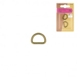 D ringen 15mm 2st. brons