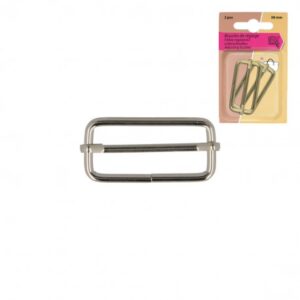 Regelbare gesp 32mm zilver 2st.