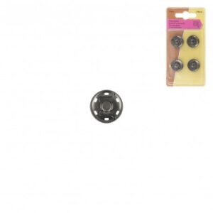 Drukknopen zwart 19mm 4st.