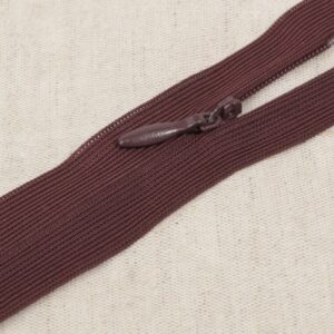 Onzichtbare rits 40cm bordeau